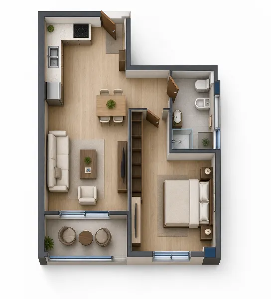 Продається Квартира 1+1 60м2 – Rezidenca Oriental, Golem 🌴 - Image 2