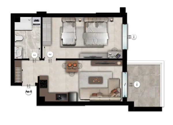 Квартира 1+1 на продаж — Резиденція Montevideo - Image 3