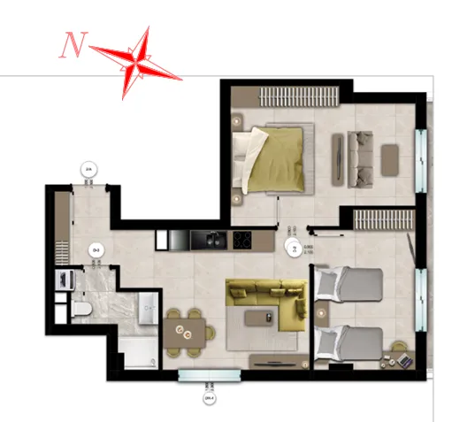 Квартира 2+1 на продаж — Резиденція Montevideo - Image 3